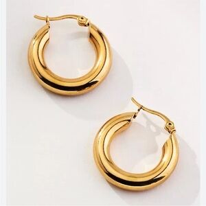 New! Anthropologie Gold Hoop Earrings NWOT
